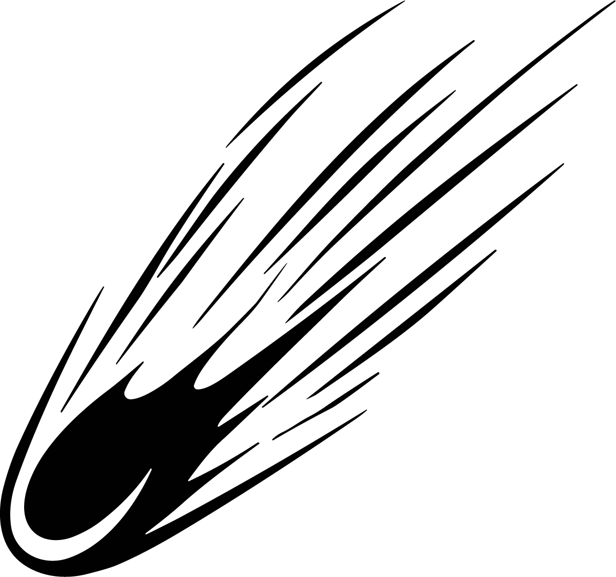 Comet Streak SVG Dynamic Motion Vector - Image 1