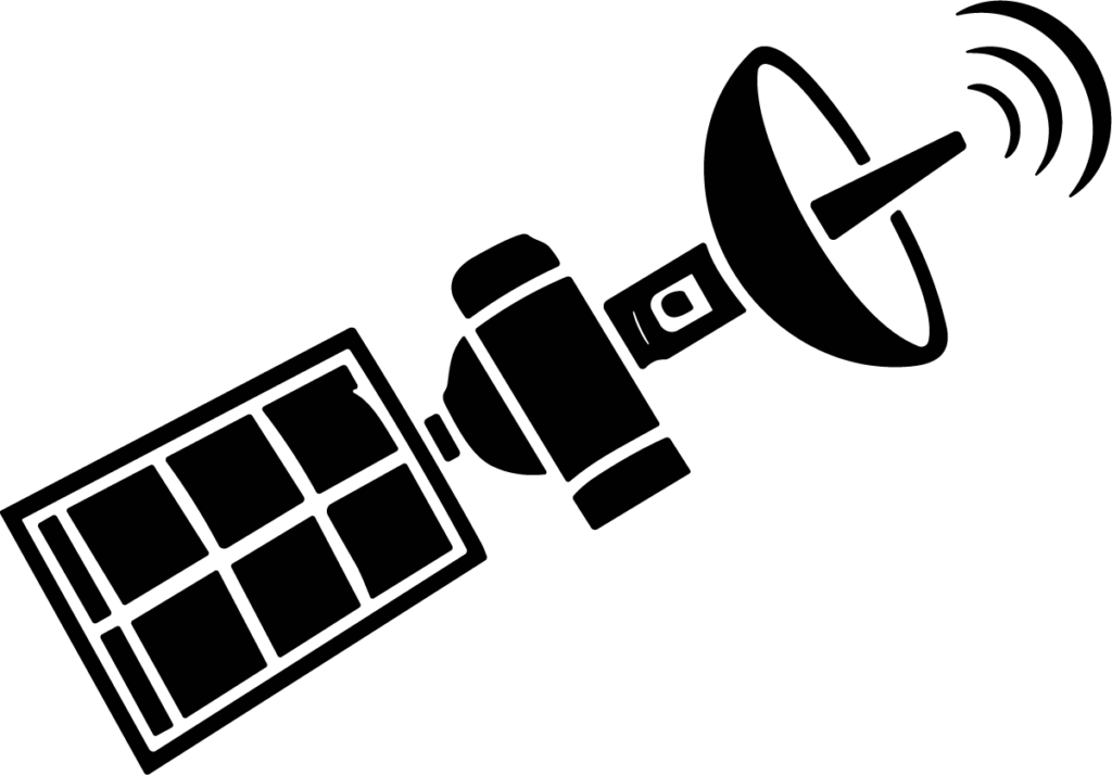 Communication Satellite SVG Bold Silhouette Vector