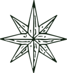 Compass Star SVG Hand-Drawn Nautical Vector