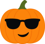 Cool Pumpkin SVG Sunglasses Smirk Vector