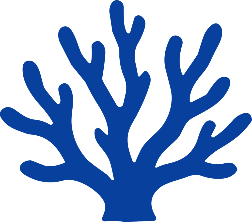Coral Branch SVG Deep Blue Vector