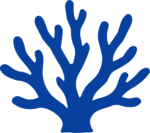 Coral Branch SVG Deep Blue Vector