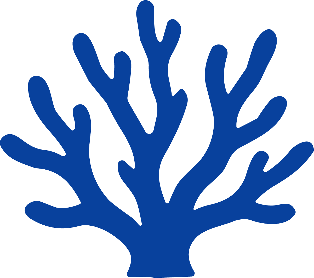 Coral Branch SVG Deep Blue Vector - Image 1
