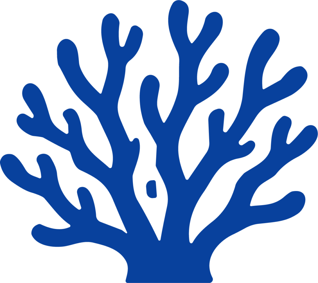 Coral Branch SVG Deep Blue Vector
