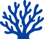 Coral Branch SVG Deep Blue Vector