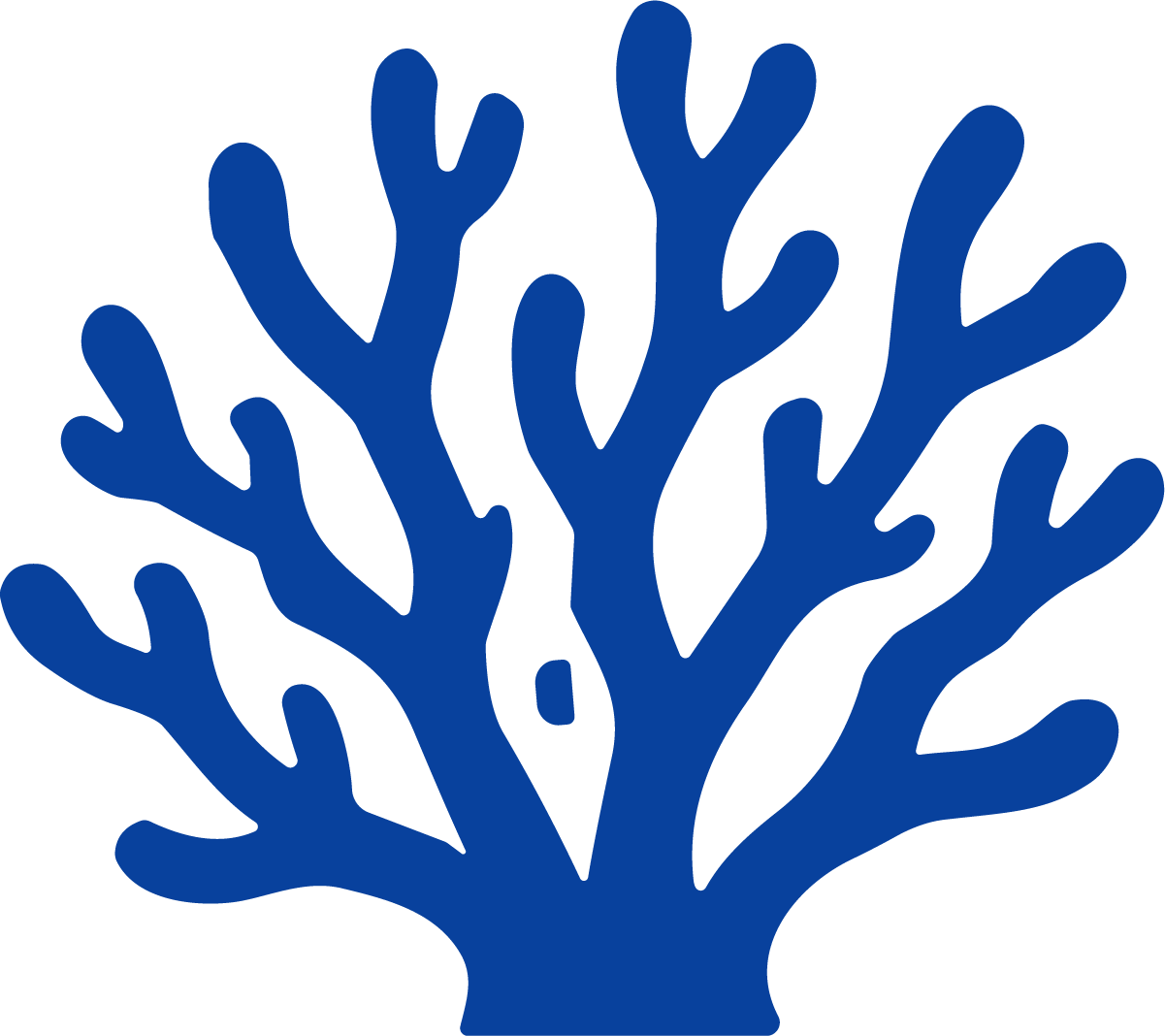 Coral Branch SVG Deep Blue Vector - Image 1
