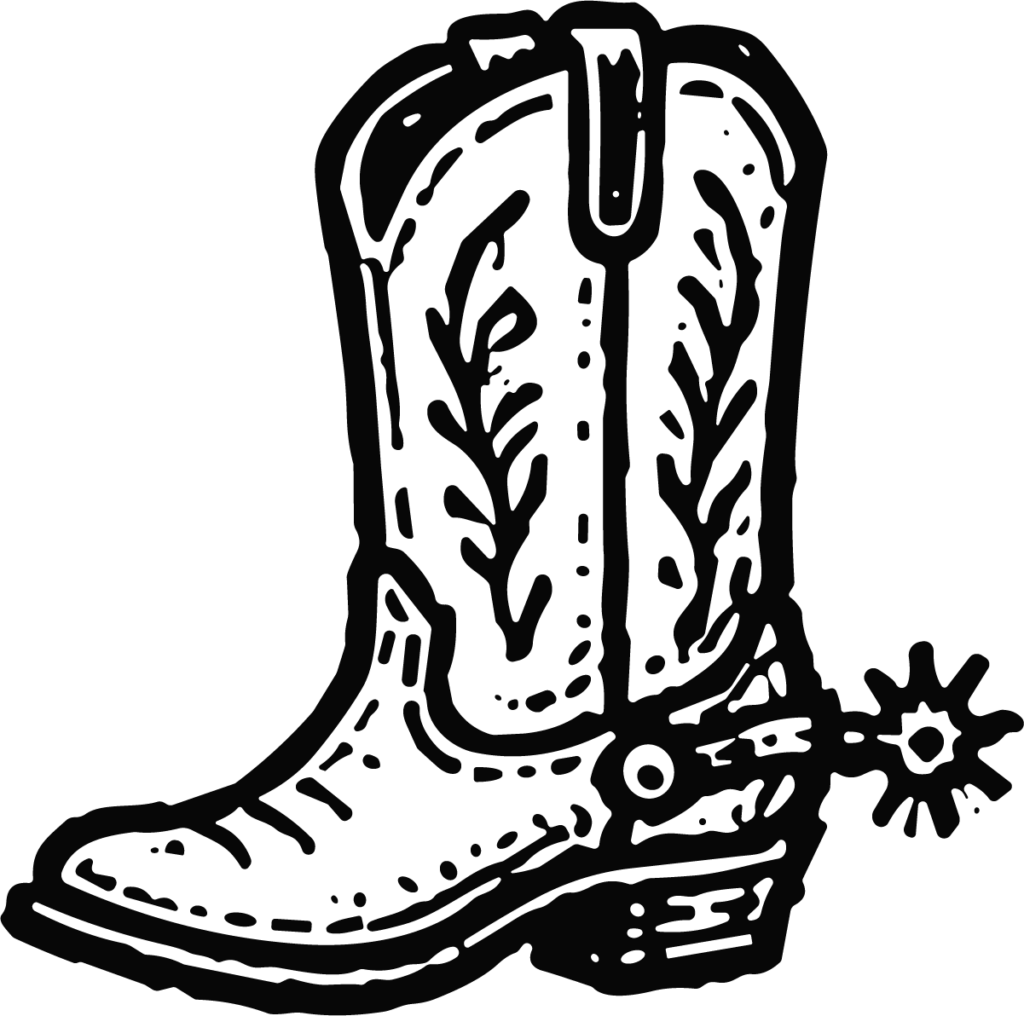 Cowboy Boot SVG Bold Western Vector