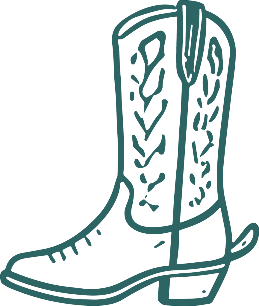 Cowboy Boot SVG Western Line Art Vector