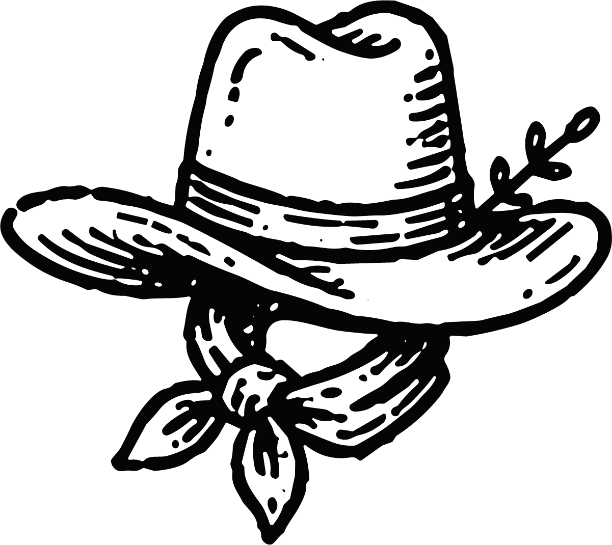 Cowboy Hat SVG Rustic Western Vector - Image 1