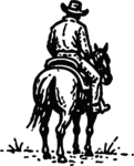 Cowboy On Horseback SVG Rustic Western Vector