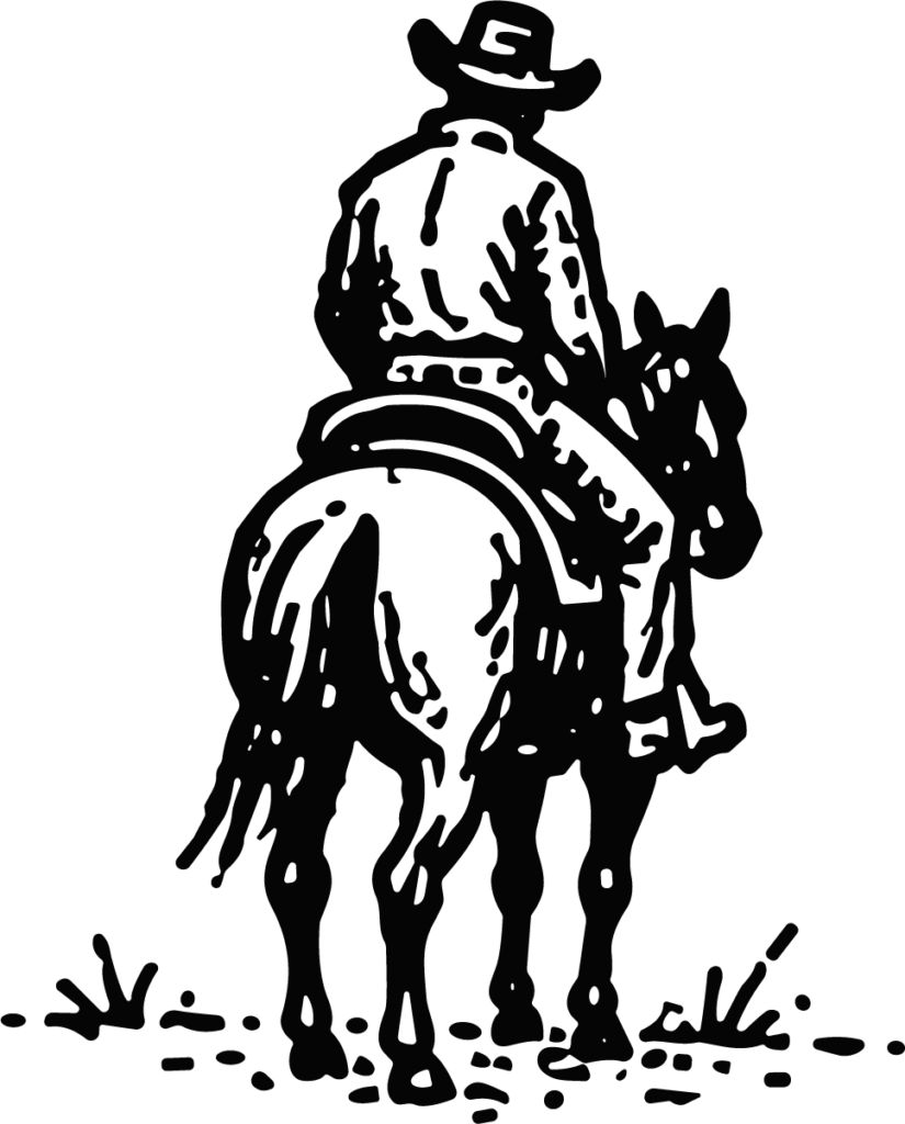 Cowboy On Horseback SVG Rustic Western Vector