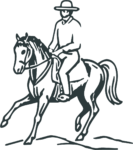 Cowboy On Horseback SVG Rustic Western Vector