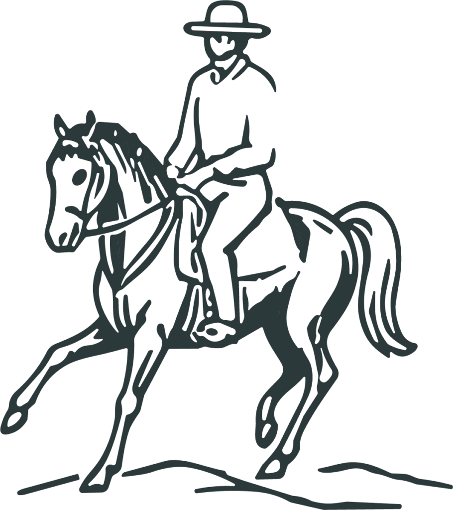 Cowboy On Horseback SVG Rustic Western Vector