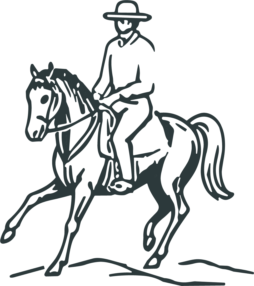 Cowboy On Horseback SVG Rustic Western Vector - Image 1