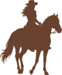 Cowgirl on Horse SVG Western Silhouette Vector