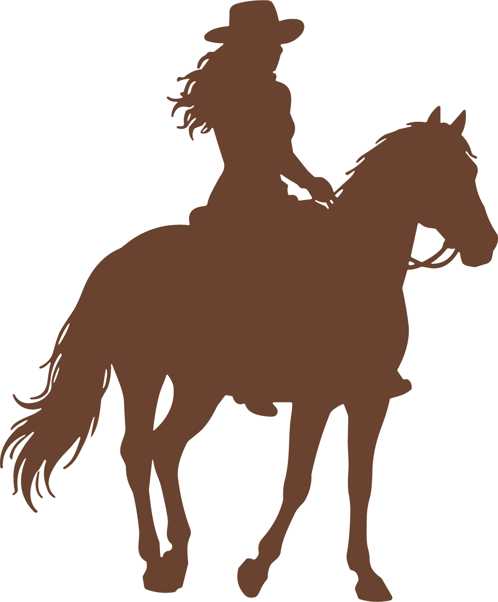 Cowgirl on Horse SVG Western Silhouette Vector - Image 1