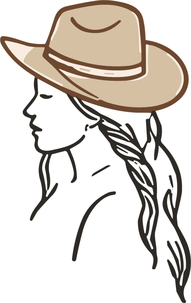 Cowgirl Portrait SVG Western Sketch Vector