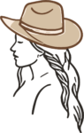 Cowgirl Portrait SVG Western Sketch Vector