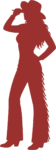 Cowgirl Silhouette SVG Western Flair Vector