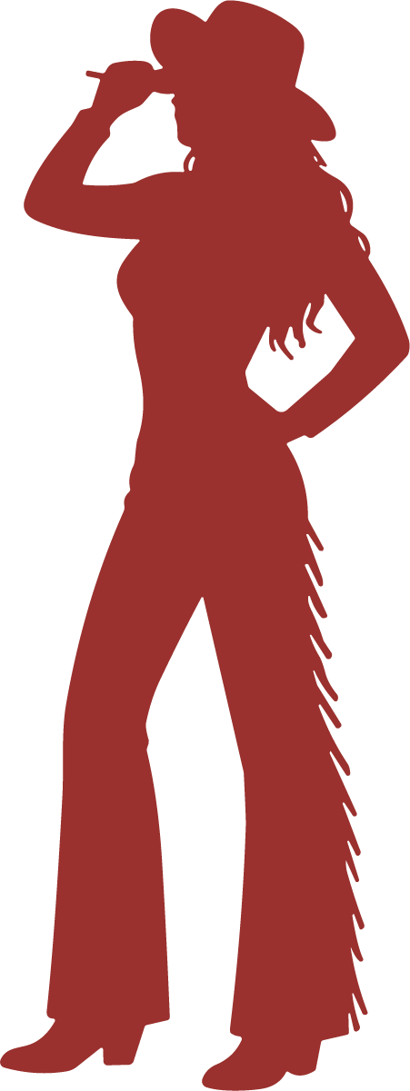 Cowgirl Silhouette SVG Western Flair Vector - Image 1