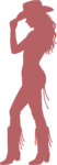Cowgirl Silhouette SVG Western Chic Vector