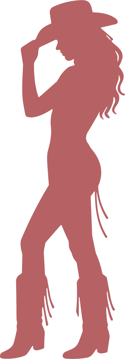 Cowgirl Silhouette SVG Western Chic Vector - Image 1