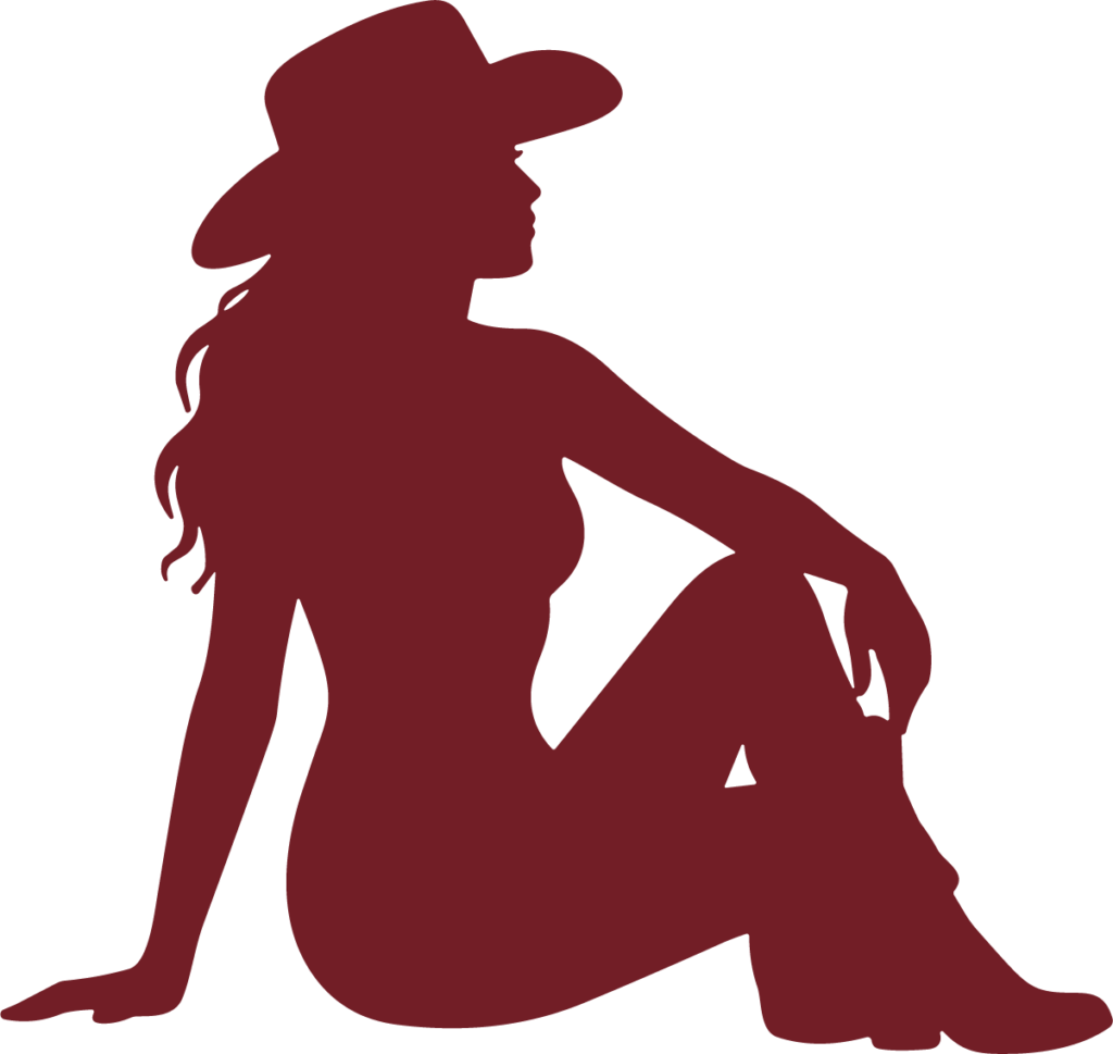 Cowgirl Silhouette SVG Western Chic Vector
