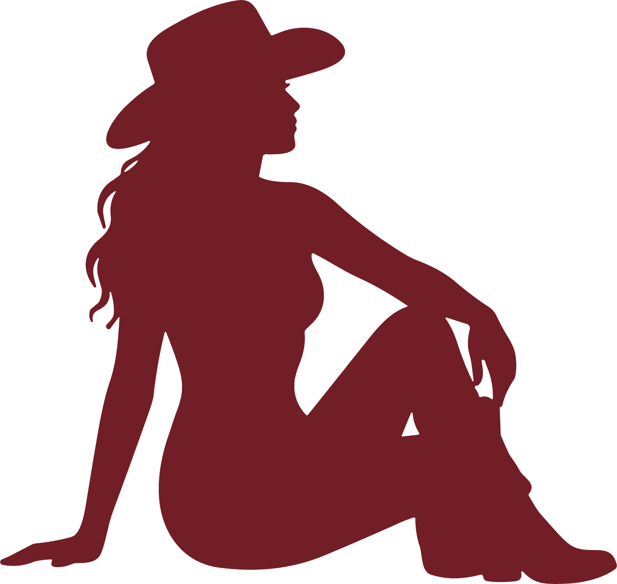 Cowgirl Silhouette SVG Western Chic Vector - Image 1