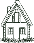 Cozy Cottage House SVG Rustic Sketch Vector