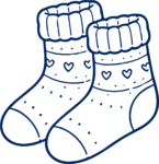Cozy Socks Pair SVG Heart Pattern Knit Vector