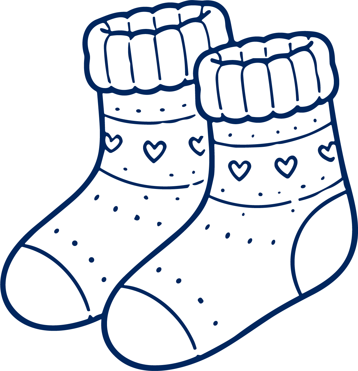 Cozy Socks Pair SVG Heart Pattern Knit Vector - Image 1