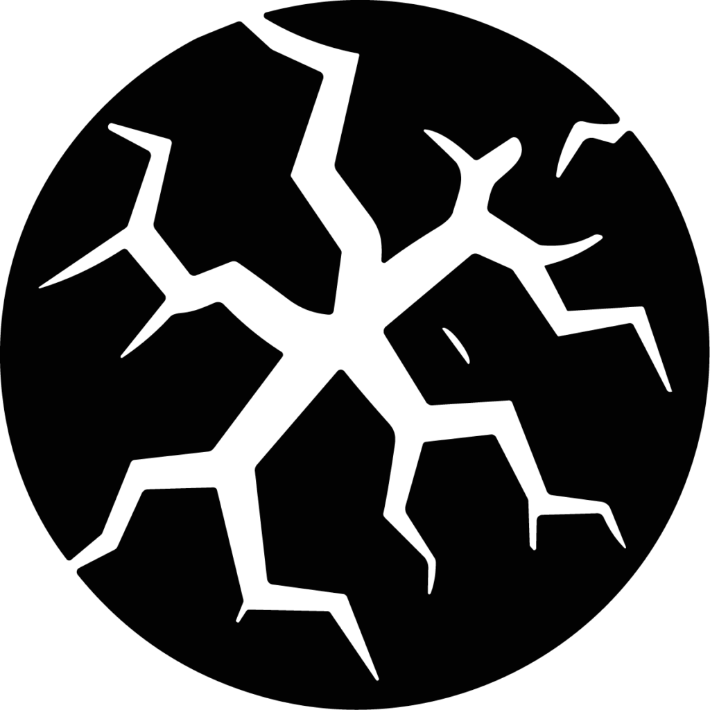 Cracked Circle SVG Shattered Fracture Vector