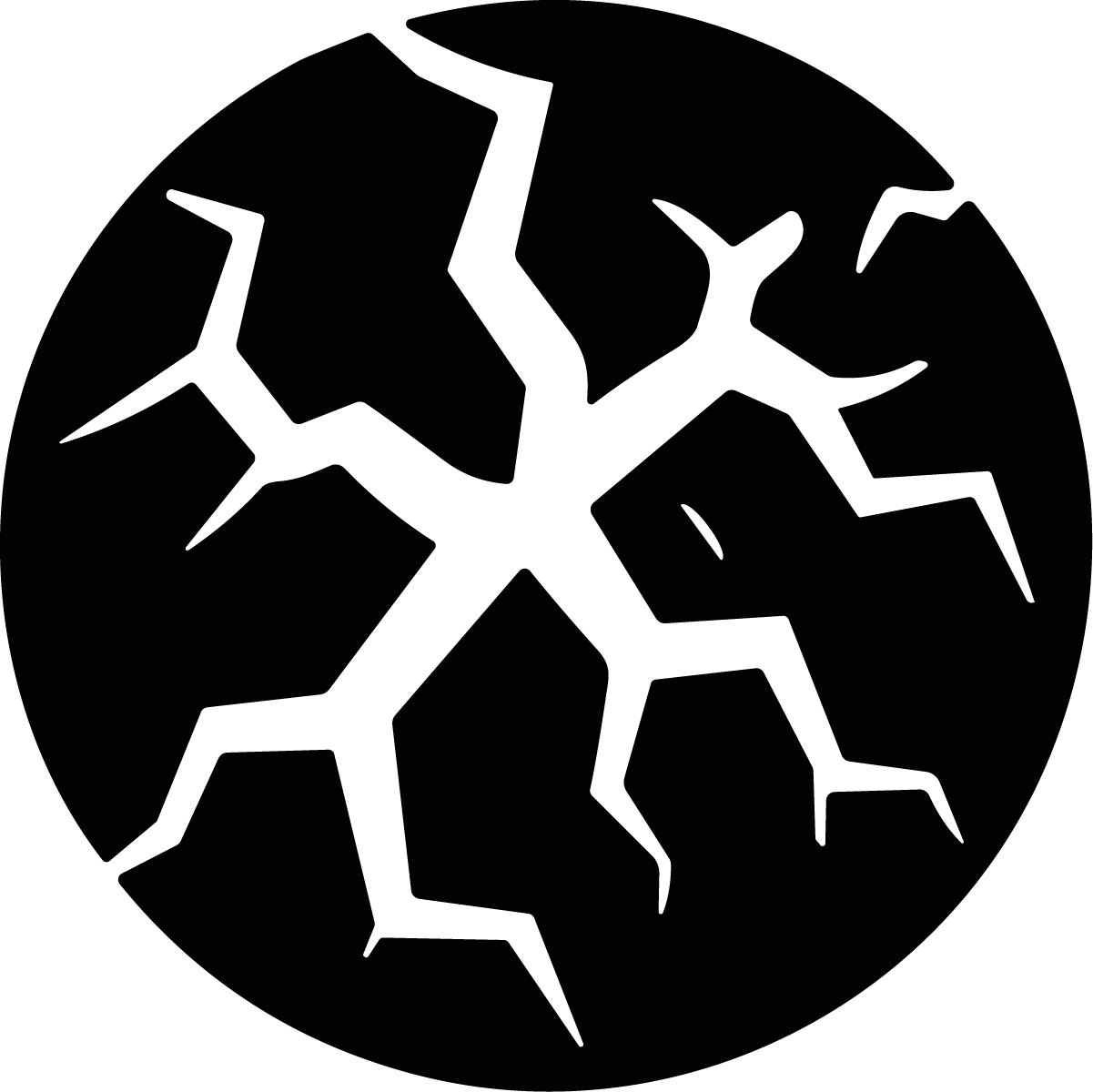Cracked Circle SVG Shattered Fracture Vector - Image 1