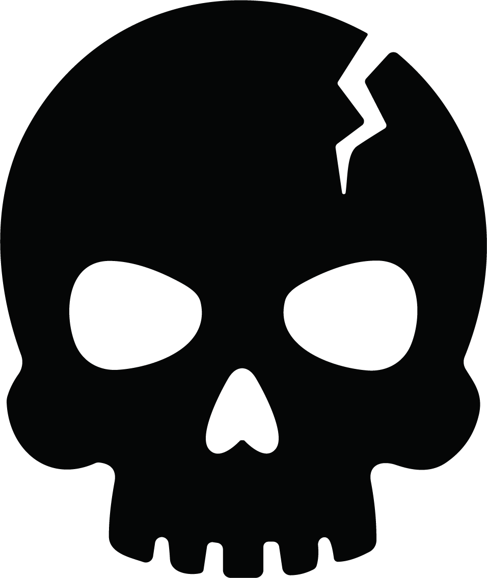 Cracked Skull SVG Bold Silhouette Vector - Image 1