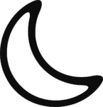 Crescent Moon SVG Bold Outline Vector
