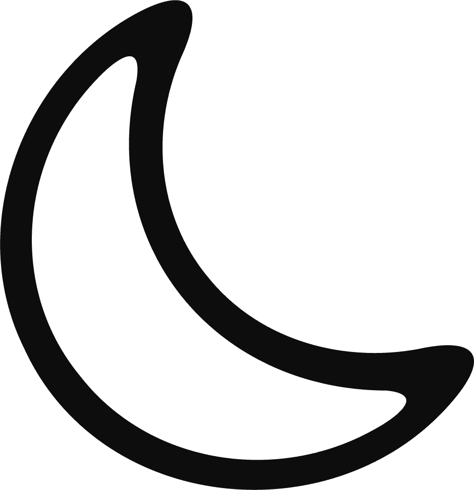 Crescent Moon SVG Bold Outline Vector