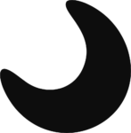 Crescent Moon SVG Sleek Silhouette Vector