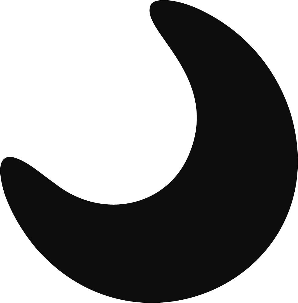 Crescent Moon SVG Sleek Silhouette Vector