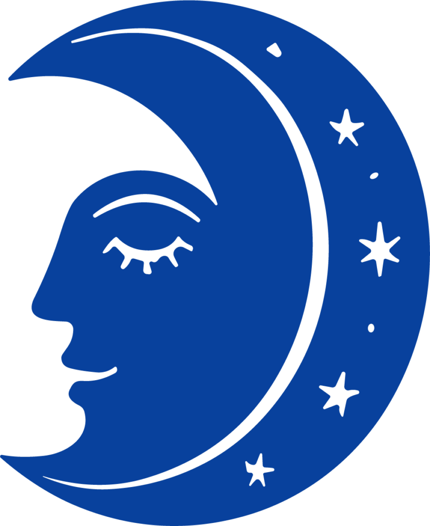 Crescent Moon Face SVG Sleepy Night Sky Vector