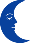 Crescent Moon Face SVG Sleepy Night Vector