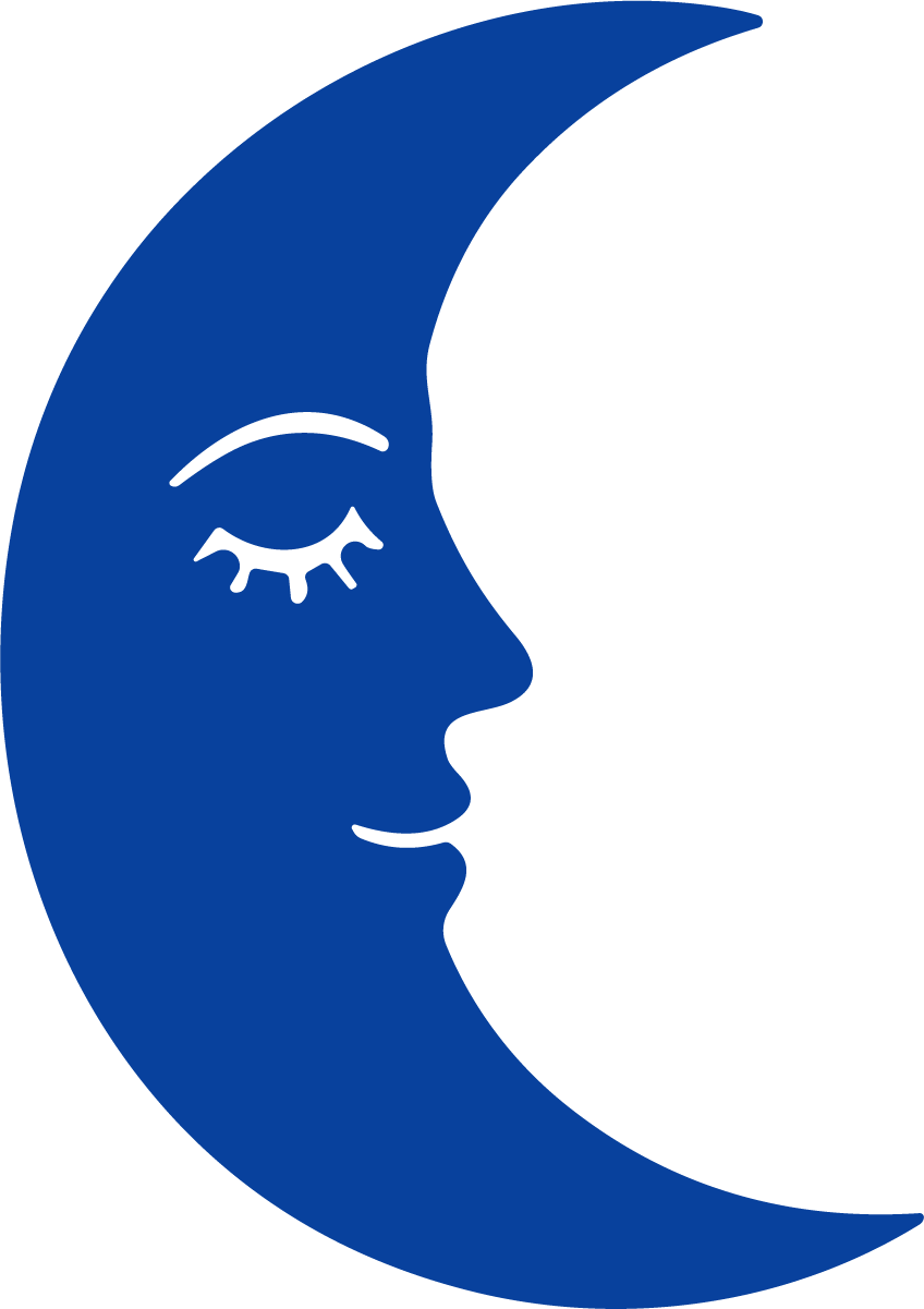 Crescent Moon Face SVG Sleepy Night Vector - Image 1