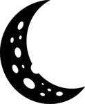 Crescent Moon SVG Cratered Night Vector