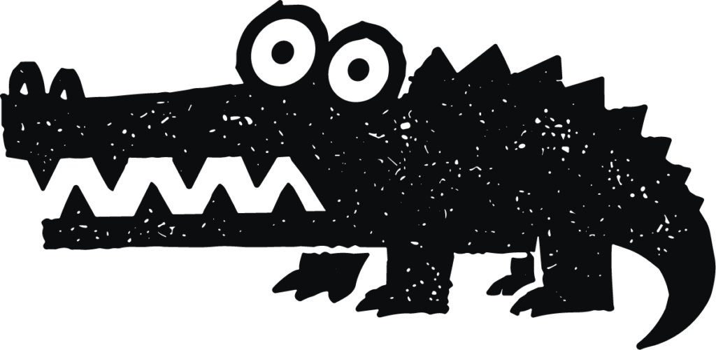 Crocodile SVG Quirky Textured Vector