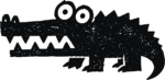 Crocodile SVG Quirky Textured Vector