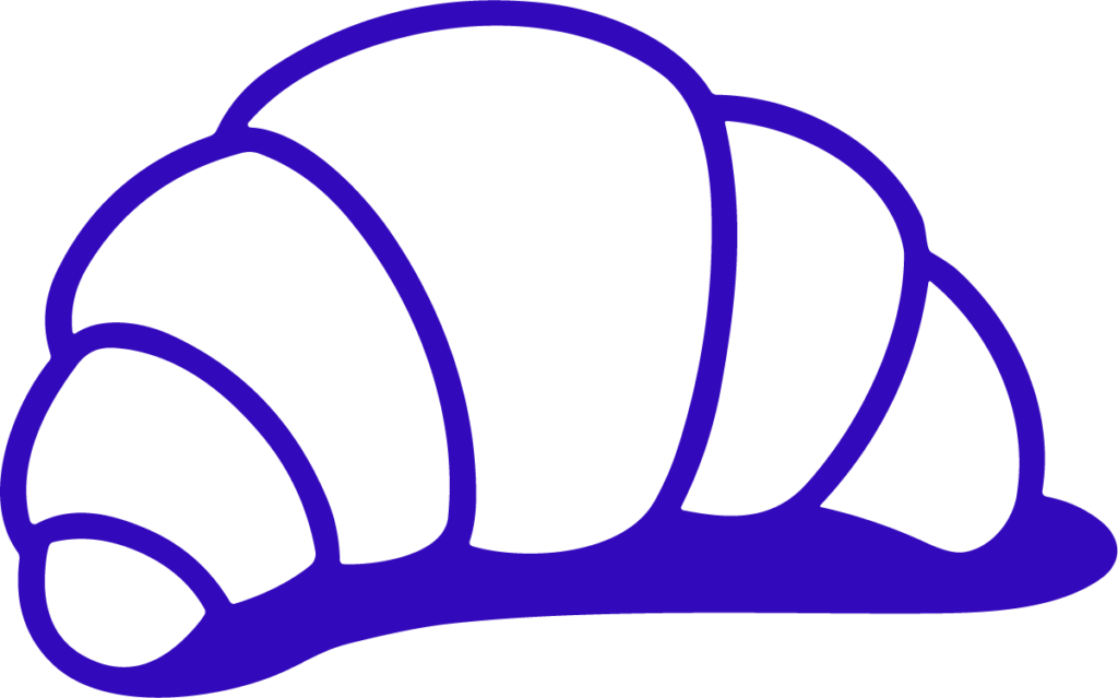 Croissant SVG Bold Outline Vector