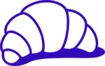 Croissant SVG Bold Outline Vector