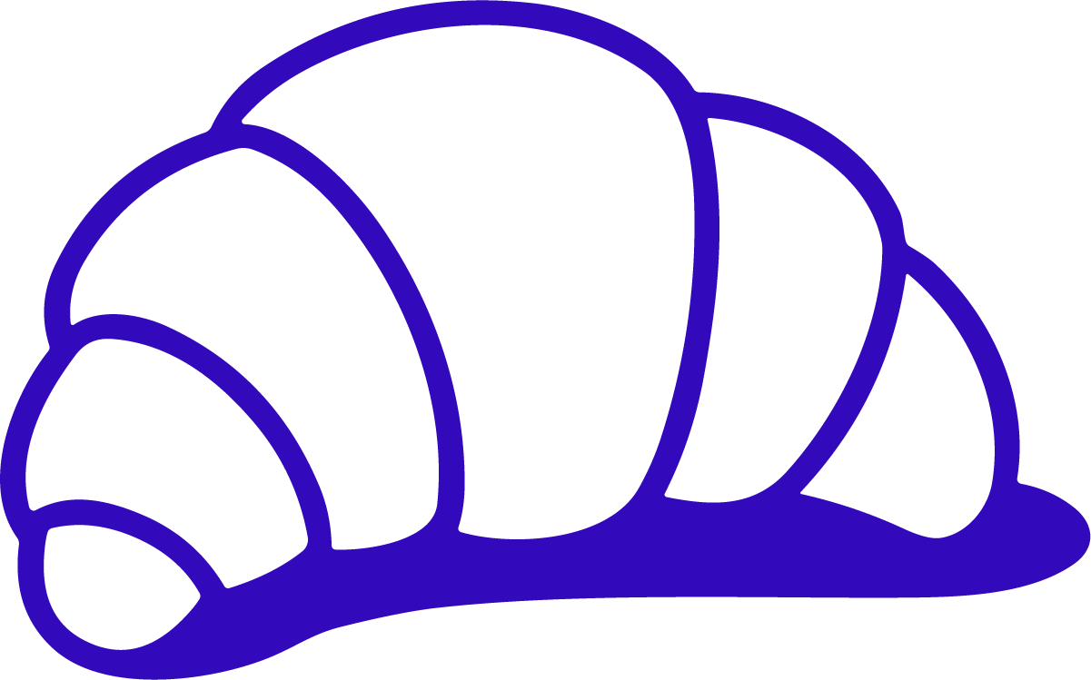 Croissant SVG Bold Outline Vector - Image 1