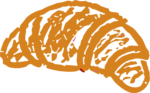 Croissant SVG Hand-Sketched Bakery Vector