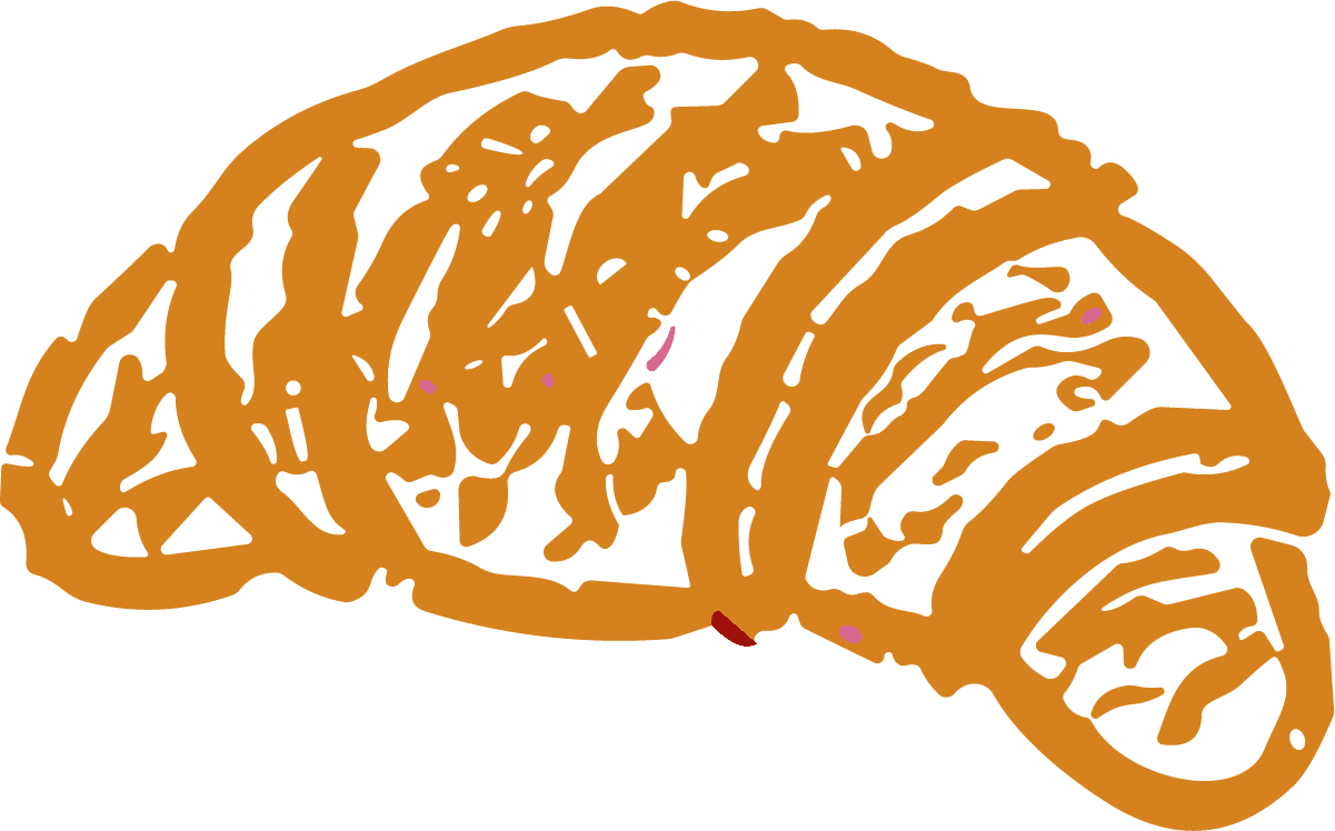 Croissant SVG Hand-Sketched Bakery Vector - Image 1