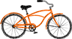 Cruiser Bicycle SVG Sketchy Orange Vector